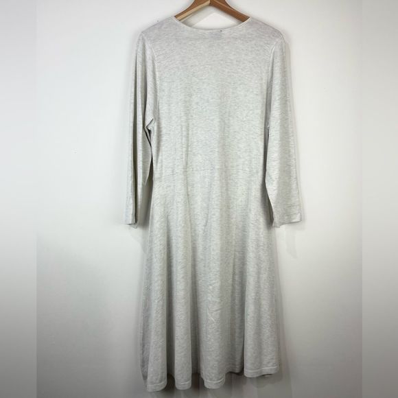 Torrid Mini Sweater Cross Front Skater Dress Size 2 / 2X Oatmeal Heather Grey - Picture 8 of 12